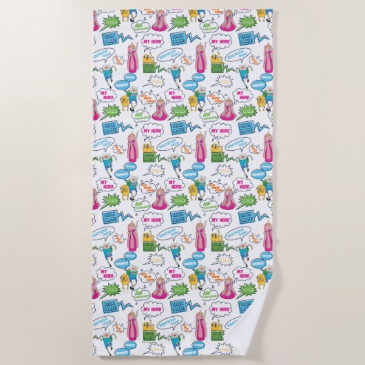 Adventure-tijd | Het Patroon van de Vraag van het  Strandlaken (Voorkant)