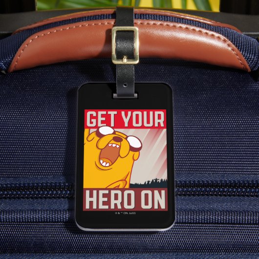 Adventure-tijd | Jake "Haal je Hero aan" Bagagelabel (Voorkant Insitu 2)