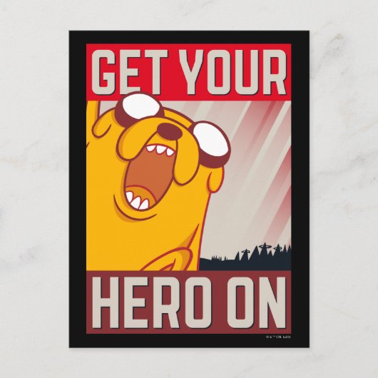 Adventure-tijd | Jake "Haal je Hero aan" Briefkaart (Voorkant)