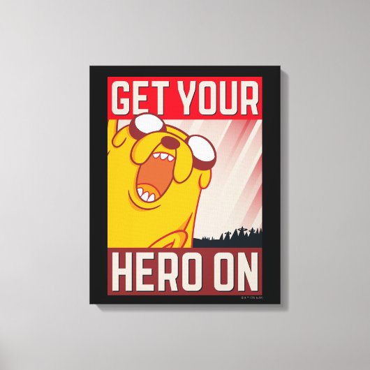 Adventure-tijd | Jake "Haal je Hero aan" Canvas Afdruk (Voorkant)