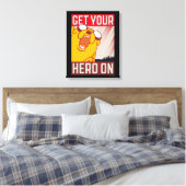 Adventure-tijd | Jake "Haal je Hero aan" Canvas Afdruk (Insitu (Slaapkamer))