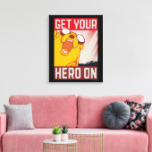 Adventure-tijd | Jake "Haal je Hero aan" Canvas Afdruk (Insitu (Woonkamer))