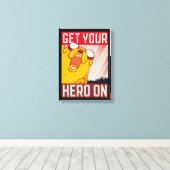 Adventure-tijd | Jake "Haal je Hero aan" Canvas Afdruk (Insitu (Houten vloer))