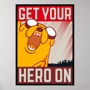 Adventure-tijd   Jake "Haal je Hero aan" Poster