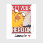 Adventure-tijd | Jake "Haal je Hero aan" Sticker (Vel)