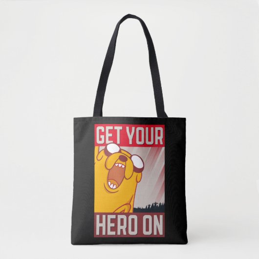 Adventure-tijd | Jake "Haal je Hero aan" Tote Bag (Voorkant)