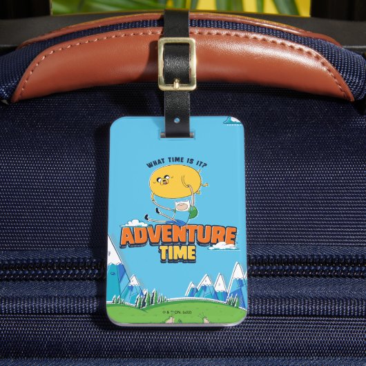 Adventure-tijd | Jake met Finn drijft Bagagelabel (Voorkant Insitu 2)