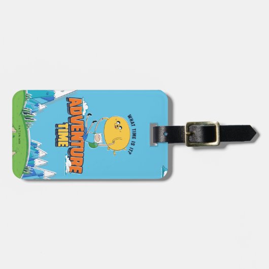 Adventure-tijd | Jake met Finn drijft Bagagelabel (Voorkant horizontaal)