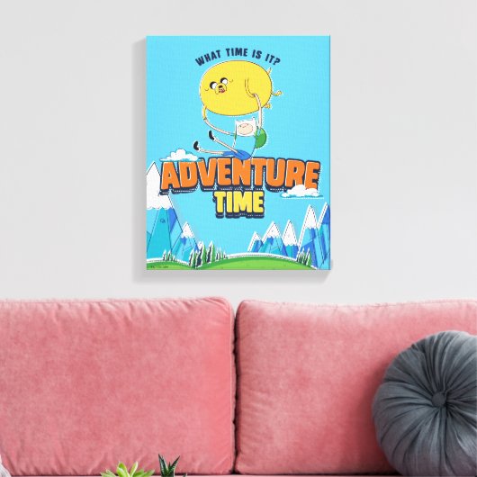 Adventure-tijd | Jake met Finn drijft Canvas Afdruk (Insitu (Woonkamer))