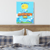 Adventure-tijd | Jake met Finn drijft Canvas Afdruk (Insitu (Slaapkamer))