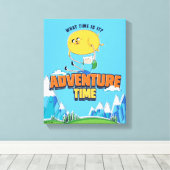 Adventure-tijd | Jake met Finn drijft Canvas Afdruk (Insitu (Houten vloer))