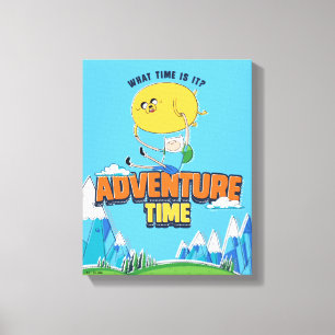 Adventure-tijd   Jake met Finn drijft Canvas Afdruk