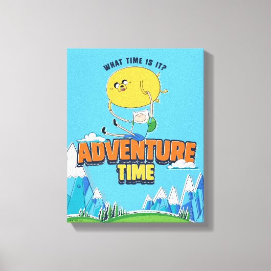 Adventure-tijd | Jake met Finn drijft Canvas Afdruk (Voorkant)
