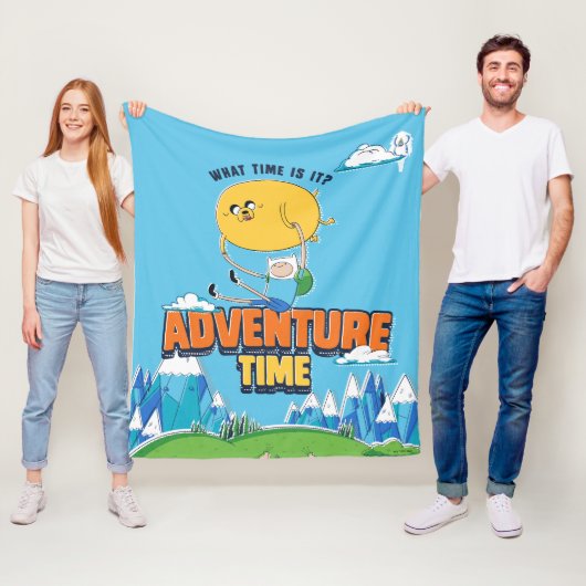 Adventure-tijd | Jake met Finn drijft Fleece Deken (In situ)