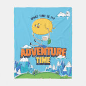 Adventure-tijd | Jake met Finn drijft Fleece Deken (Voorkant)