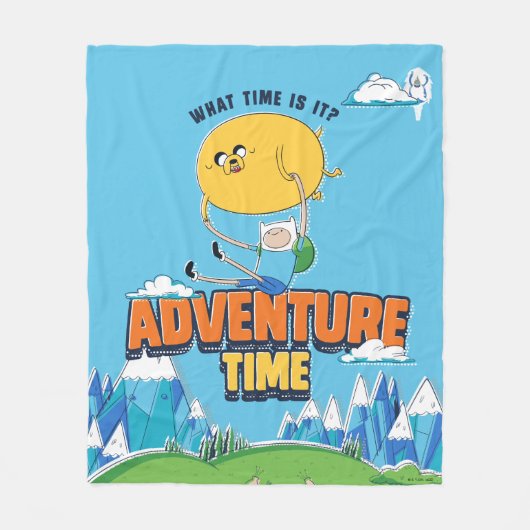 Adventure-tijd | Jake met Finn drijft Fleece Deken (Voorkant)