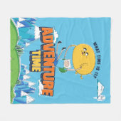 Adventure-tijd | Jake met Finn drijft Fleece Deken (Voorkant (Horizontaal))