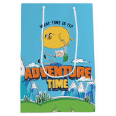 Adventure-tijd | Jake met Finn drijft Medium Cadeauzakje (Achterkant)