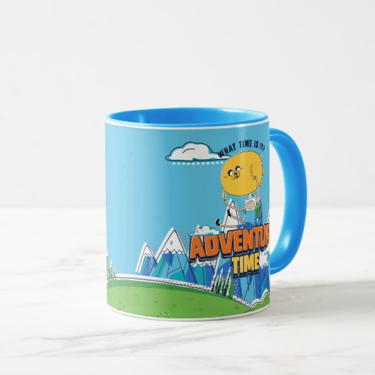 Adventure-tijd | Jake met Finn drijft Mok (Voorkant rechts)