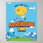 Adventure-tijd | Jake met Finn drijft Poster (Voorkant)