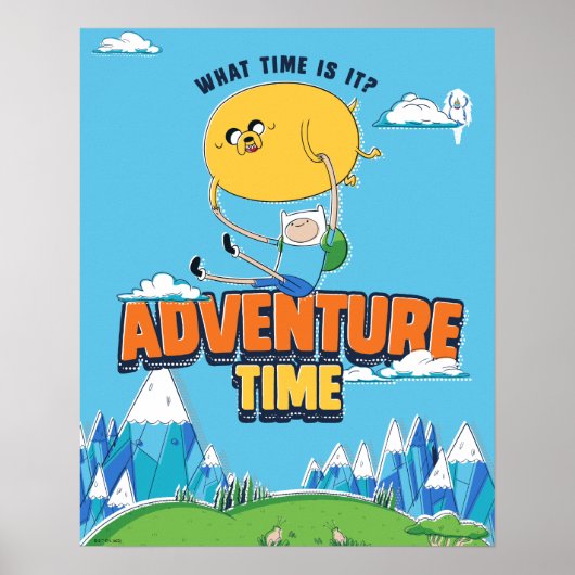 Adventure-tijd | Jake met Finn drijft Poster (Voorkant)