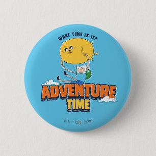 Adventure-tijd   Jake met Finn drijft Ronde Button 5,7 Cm