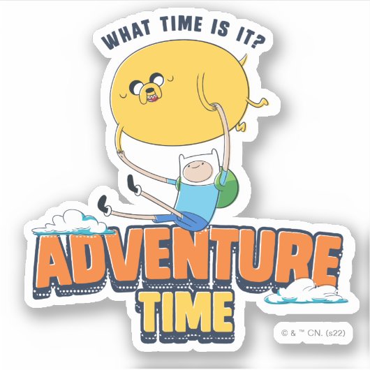 Adventure-tijd | Jake met Finn drijft Sticker (Voorkant)
