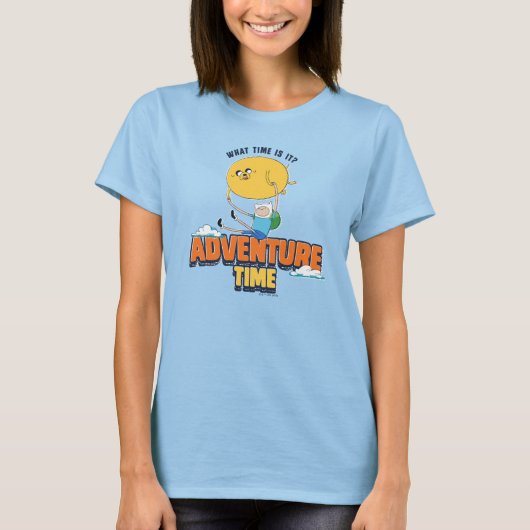 Adventure-tijd | Jake met Finn drijft T-shirt (Voorkant)