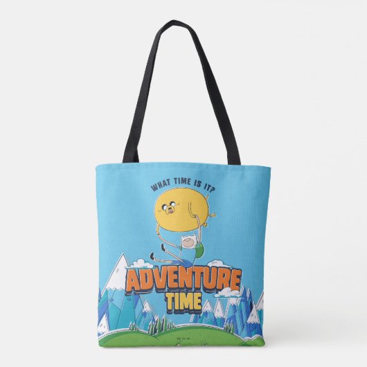 Adventure-tijd | Jake met Finn drijft Tote Bag (Achterkant)