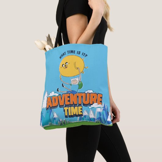 Adventure-tijd | Jake met Finn drijft Tote Bag (Dichtbij)