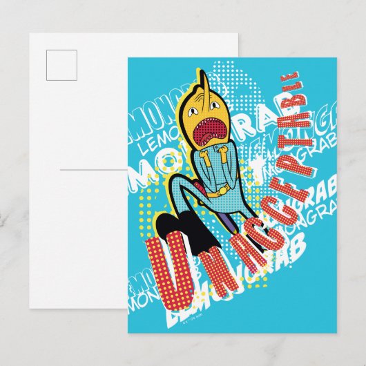 Adventure-tijd | Lemon Grab "ONAANVAARDBAAR" Briefkaart (Voorkant / Achterkant)