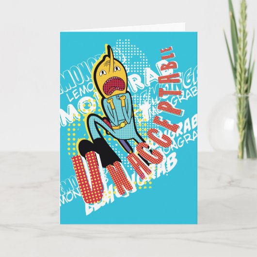 Adventure-tijd | Lemon Grab "ONAANVAARDBAAR" Kaart (Voorkant)