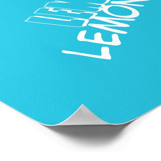 Adventure-tijd | Lemon Grab "ONAANVAARDBAAR" Poster (Hoek)