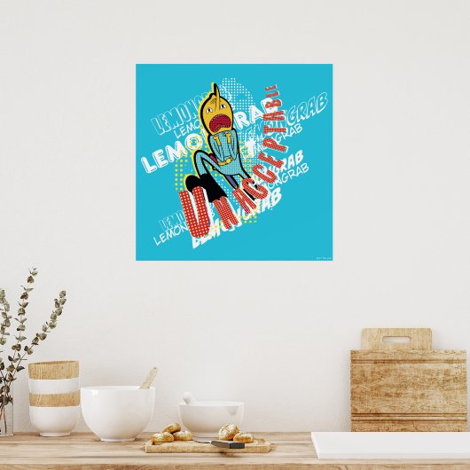 Adventure-tijd | Lemon Grab "ONAANVAARDBAAR" Poster (Keuken)