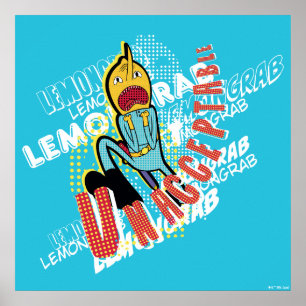 Adventure-tijd Lemon Grab "ONAANVAARDBAAR" Poster