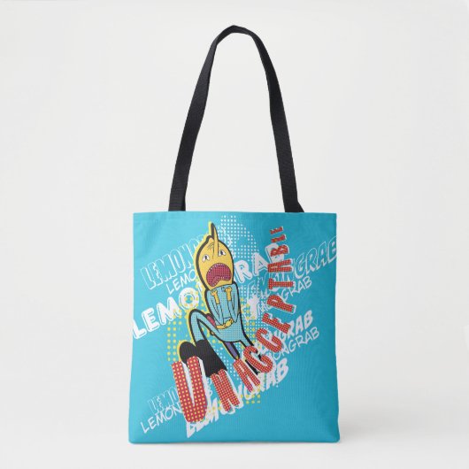 Adventure-tijd | Lemon Grab "ONAANVAARDBAAR" Tote Bag (Voorkant)