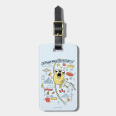 Adventure-tijd | "Party" Jake Sketch Bagagelabel (Voorkant verticaal)