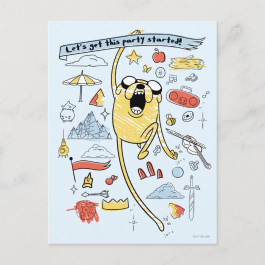 Adventure-tijd | "Party" Jake Sketch Briefkaart (Voorkant)