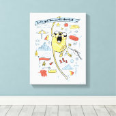 Adventure-tijd | "Party" Jake Sketch Canvas Afdruk (Insitu (Houten vloer))