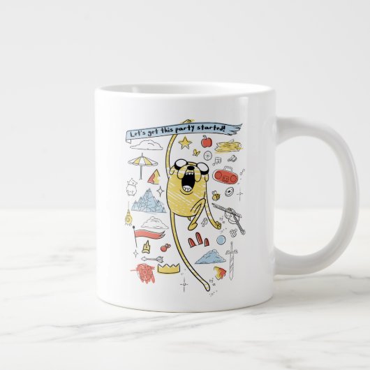 Adventure-tijd | "Party" Jake Sketch Grote Koffiekop (Rechts)