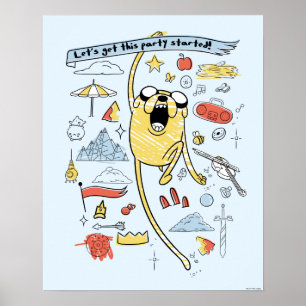 Adventure-tijd   "Party" Jake Sketch Poster