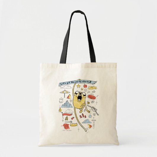 Adventure-tijd | "Party" Jake Sketch Tote Bag (Voorkant)