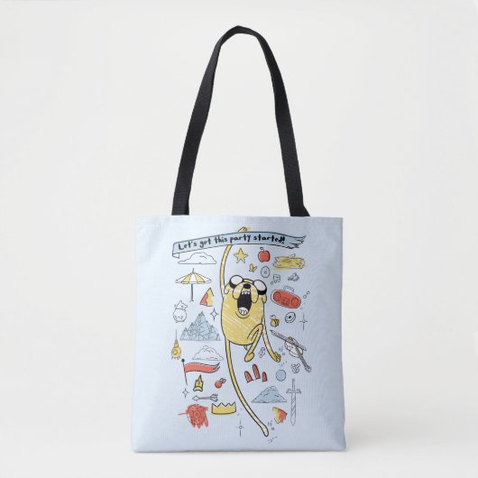 Adventure-tijd | "Party" Jake Sketch Tote Bag (Voorkant)