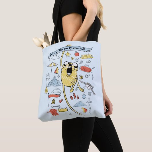Adventure-tijd | "Party" Jake Sketch Tote Bag (Dichtbij)