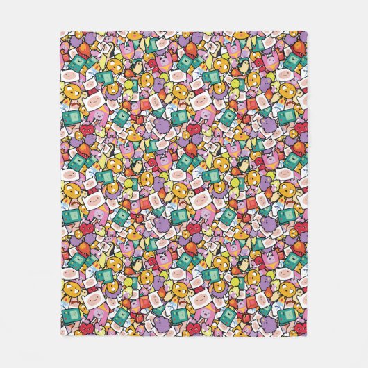 Adventure-tijd | Tekentospatroon Fleece Deken (Voorkant)