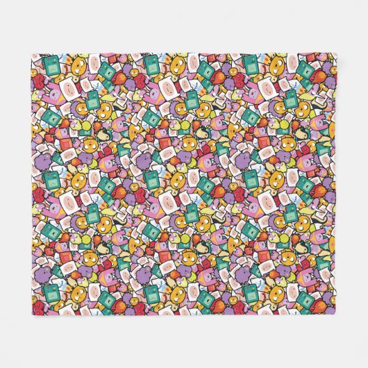 Adventure-tijd | Tekentospatroon Fleece Deken (Voorkant (Horizontaal))