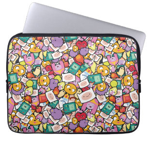 Adventure-tijd Tekentospatroon Laptop Sleeve