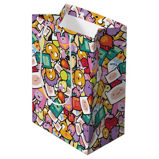 Adventure-tijd | Tekentospatroon Medium Cadeauzakje (Achterkant Gekanteld)