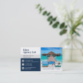 Adventure-tijd | Toerisme | Reisagent Visitekaartje (Staand voorkant)