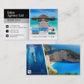 Adventure-tijd | Toerisme | Reisagent Visitekaartje (Voorkant / Achterkant)